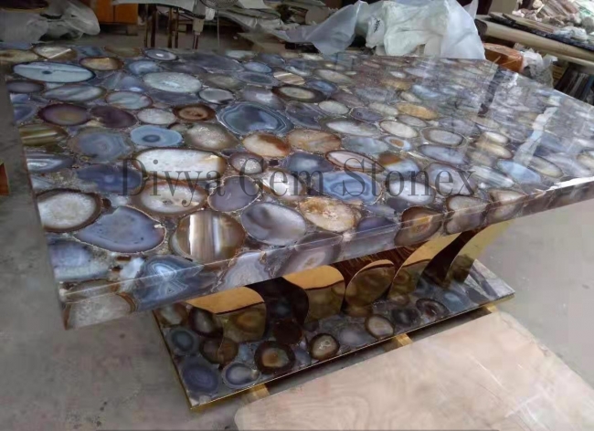 Brazilian Grey Agate Dining