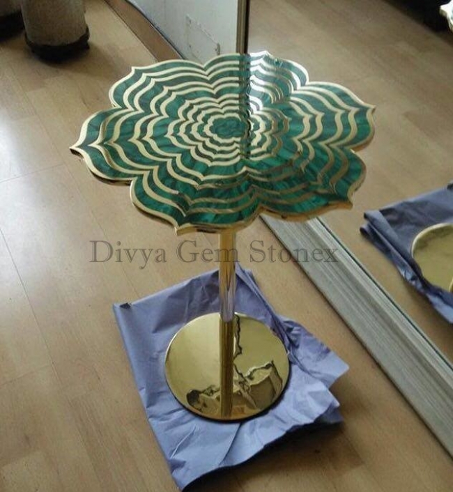 Malachite Flower Table